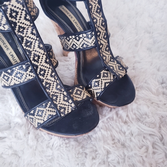 Chinese Laundry Black Bobbi Gladiator Heels Sz 7 - Picture 6 of 6